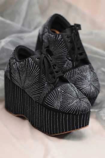 Around Always Nazar Metallic Embellished Platform Sneakers