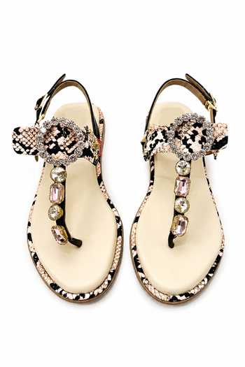 Soleart Asteria Rose Vegan Leather Sandals 