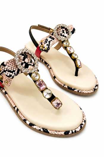 Soleart_Pink Asteria Rose Vegan Leather Sandals _Online_at_Aza_Fashions