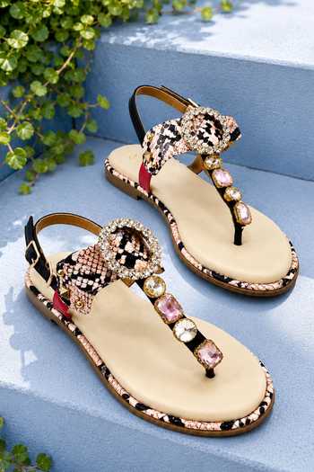 Soleart Asteria Rose Vegan Leather Sandals 