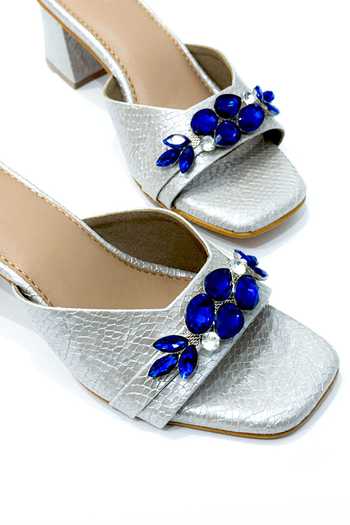 Buy_Soleart_Blue Lunar Luxe Textured Block Heels _Online_at_Aza_Fashions