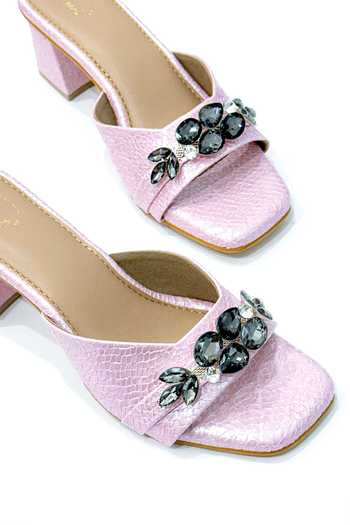 Buy_Soleart_Pink Sakura Luxe Vegan Leather Heels _Online_at_Aza_Fashions