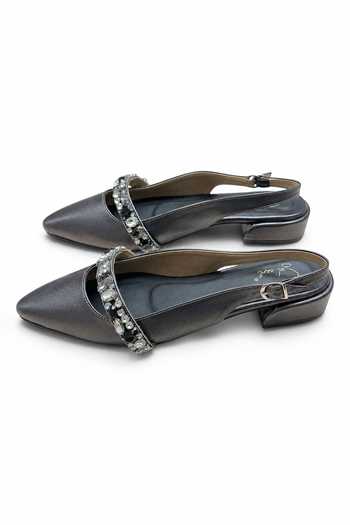 Soleart_Black Eclipse Vegan Leather Mules _Online_at_Aza_Fashions