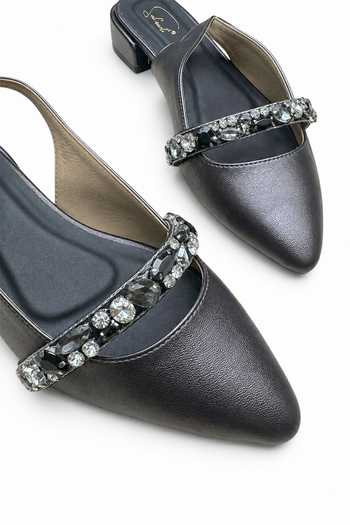 Shop_Soleart_Black Eclipse Vegan Leather Mules _Online_at_Aza_Fashions