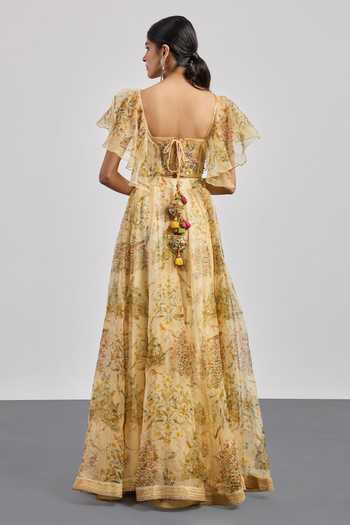 RI.Ritu Kumar Bird Print Lehenga Set