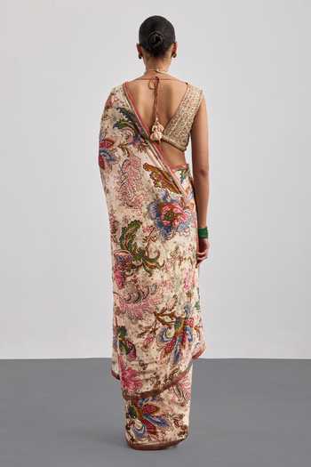 RI.Ritu Kumar Printed Saree With Blouse 