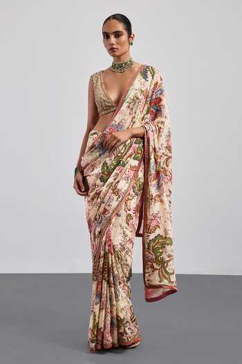 RI.Ritu Kumar Printed Saree With Blouse 
