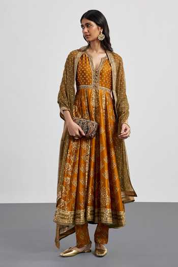 RI.Ritu Kumar Floral Print Anarkali Set 