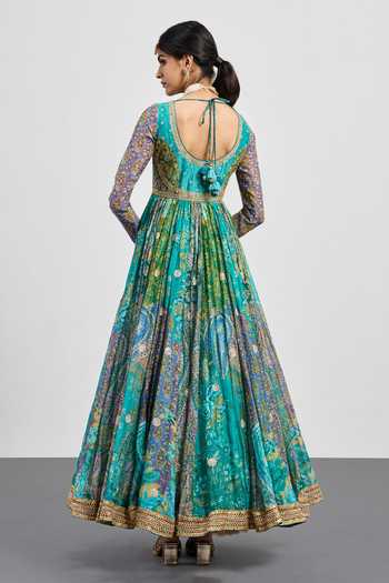RI.Ritu Kumar Flower Print Anarkali Set 
