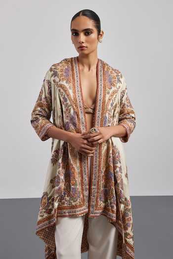 RI.Ritu Kumar Ecru Multi Megha Jacket 