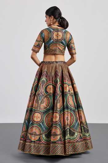 RI.Ritu Kumar Geometric Print Lehenga Set 