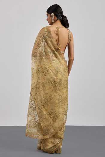 RI.Ritu Kumar Sequin Work Saree With Blouse 