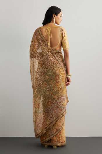 RI.Ritu Kumar Patchwork Saree With Blouse 