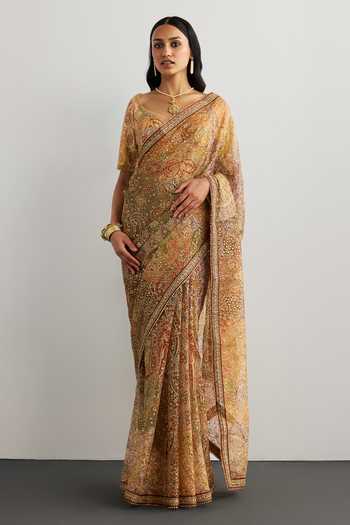 RI.Ritu Kumar Patchwork Saree With Blouse 