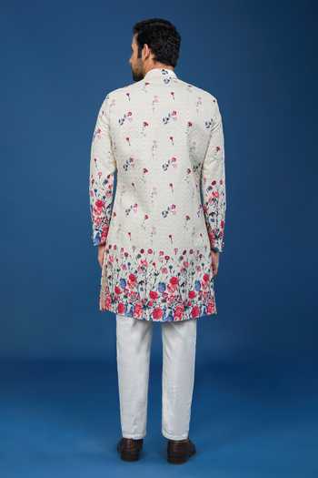 Arihant Rai Sinha Floral Pattern Sherwani Set 