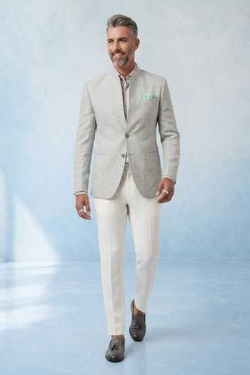 Buy Bubber Couture Grey Wool Aren Havana Jacket Online at Aza Fashions Buy_Bubber Couture_Grey Wool Aren Havana Jacket _Online_at_Aza_Fashions