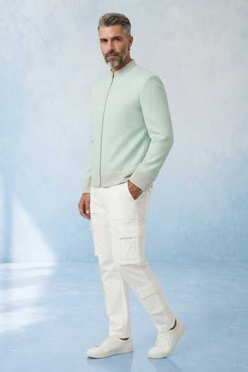 Buy_Bubber Couture_Green Cotton Ziro Bomber Jacket _Online_at_Aza_Fashions