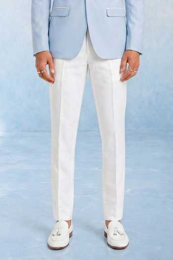 Buy Bubber Couture Off White Wool Kiro Classic Trouser Online at Aza Fashions Buy_Bubber Couture_Off White Wool Kiro Classic Trouser _Online_at_Aza_Fashions