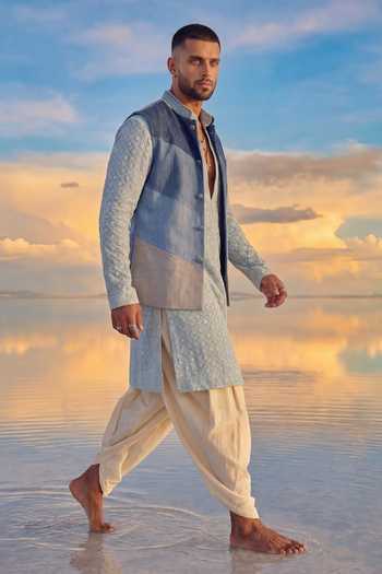 Bubber Couture Tai Colorblock Nehru Jacket 
