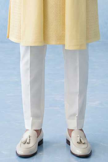 Bubber Couture Yellow Silk, Cotton Icaro Wave Textured Kurta Set Online at Aza Fashions Bubber Couture_Yellow Silk, Cotton Icaro Wave Textured Kurta Set _Online_at_Aza_Fashions