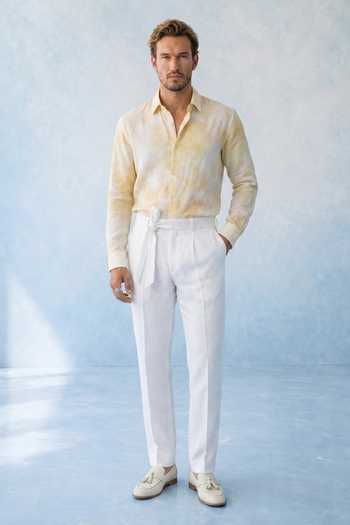Buy Bubber Couture Yellow Cotton Satin Zyrus Tie Dye Shirt Online at Aza Fashions Buy_Bubber Couture_Yellow Cotton Satin Zyrus Tie Dye Shirt _Online_at_Aza_Fashions