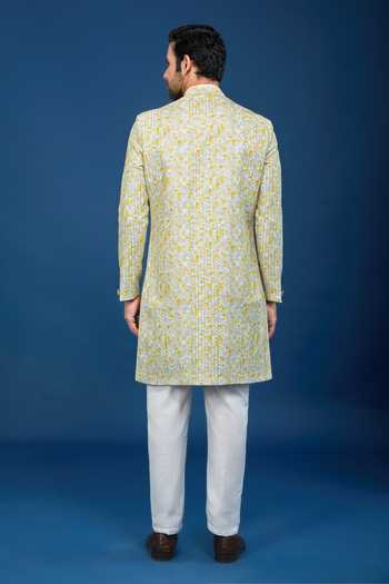 Arihant Rai Sinha Geometric Pattern Sherwani Set 