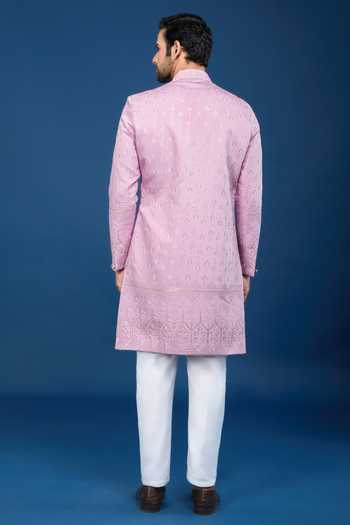 Arihant Rai Sinha Leaflet Embroidered Sherwani Set 