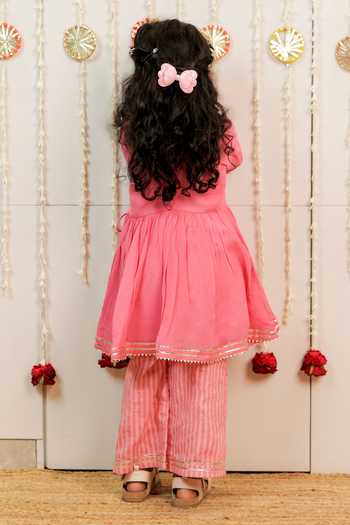 Tiny Colour Embellished Angrakha & Pant Set 