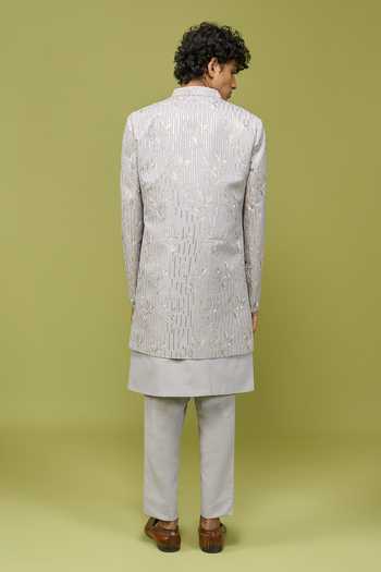 Arihant Rai Sinha Pattern Pc Sherwani Set 