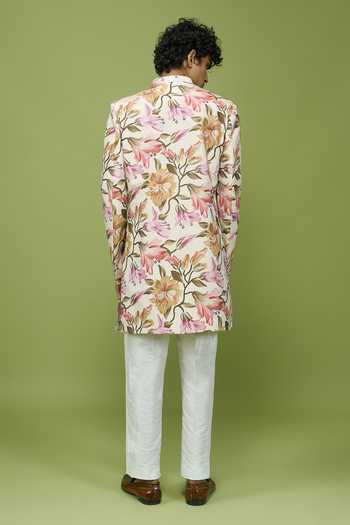 Arihant Rai Sinha Stylized Floral Jacket Kurta & Pant Set 