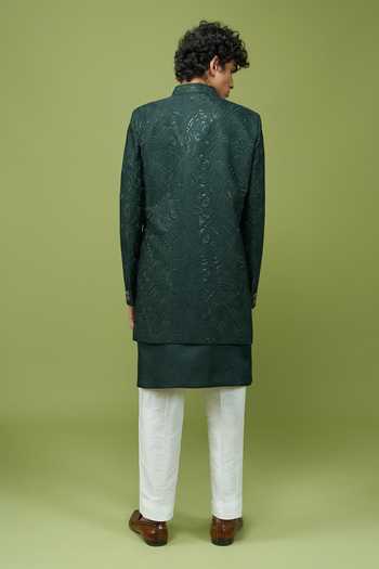 Arihant Rai Sinha PATTERN PC Sherwani with Kurta & Pant Set 