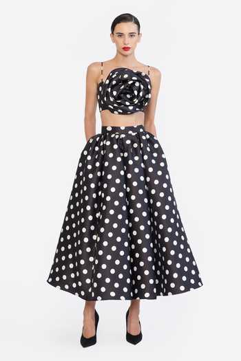 Gauri & Nainika Polka Dot Print Skirt