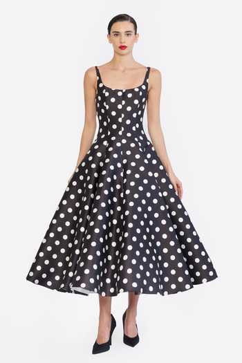 Gauri & Nainika Polka Dot Print Dress