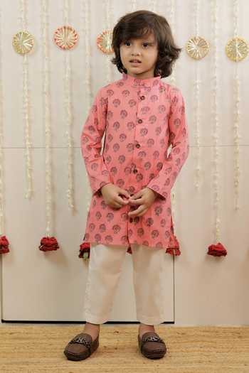 Tiny Colour Bloom Print Kurta Set 