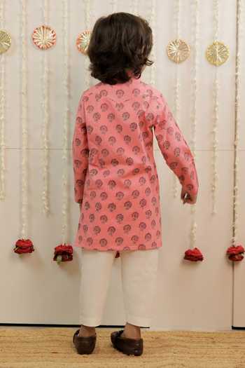 Tiny Colour Bloom Print Kurta Set 