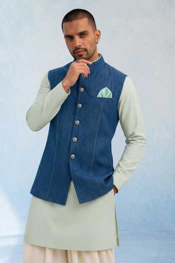 Bubber Couture Bosco Denim Nehru Jacket 