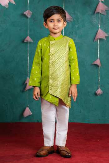 JILMIL DREAMWEAR Light Green Kurta Pant Set 