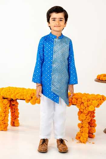 JILMIL DREAMWEAR Blue Kurta Pant Set 