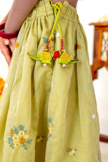 Shop JILMIL DREAMWEAR Yellow Chanderi Light Embroidered Lehenga And Blouse Set Online at Aza Fashions Shop_JILMIL DREAMWEAR_Yellow Chanderi Light Embroidered Lehenga And Blouse Set _Online_at_Aza_Fashions