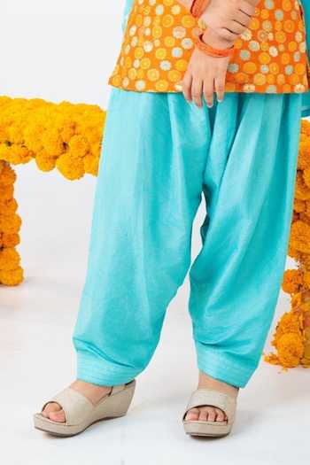 Shop JILMIL DREAMWEAR Orange Silk Floral Pattern Kurta Salwar Set Online at Aza Fashions Shop_JILMIL DREAMWEAR_Orange Silk Floral Pattern Kurta Salwar Set _Online_at_Aza_Fashions
