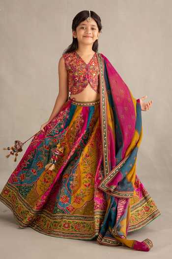 Kalista Ravika Floral Print Lehenga Set 