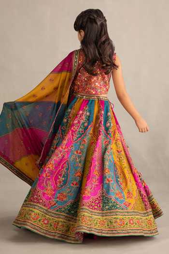 Kalista Ravika Floral Print Lehenga Set 