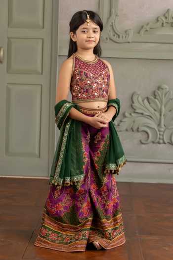 Buy Kalista Multi Color Viscose, Silk, Net Arika Embroidered Blouse Sharara Set Online at Aza Fashions Buy_Kalista_Multi Color Viscose, Silk, Net Arika Embroidered Blouse Sharara Set _Online_at_Aza_Fashions