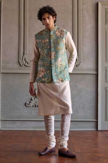 Kalista Zivansh Printed Bundi & Kurta Set 