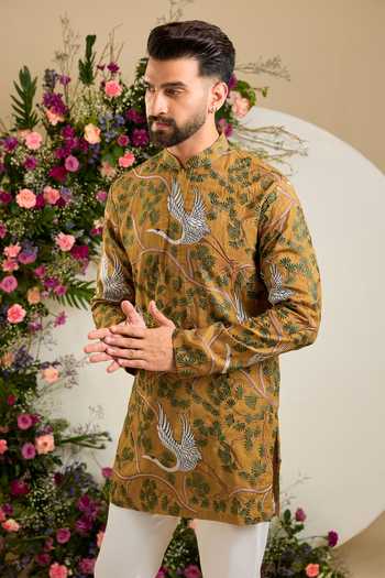 Kasbah Flamingo Embroidered Kurta 