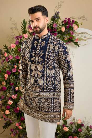 Kasbah Floral Zari Embroidered Kurta