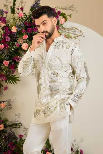 Kasbah Mirror Floral Embroidered Kurta 