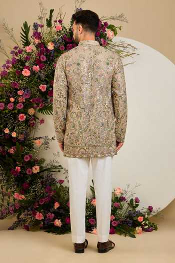 Kasbah Sequin Floral Embroidered Kurta 