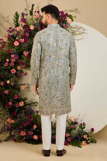 Kasbah Sequin Thread Embroidered Kurta