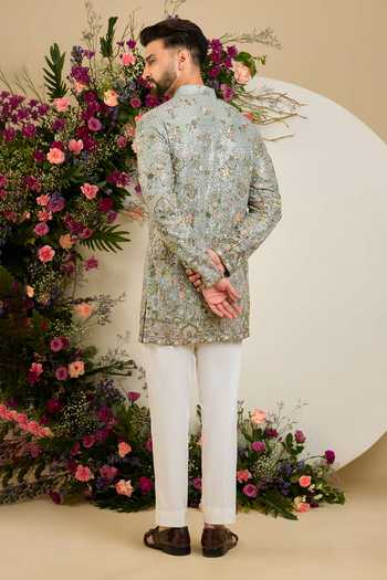 Kasbah Sequin Thread Embroidered Kurta 